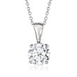 1.70 Carat Lab-Grown Diamond Solitaire Necklace in 14kt White Gold