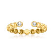 .10 ct. t.w. Bezel-Set Diamond Open-Space Ring in 10kt Yellow Gold