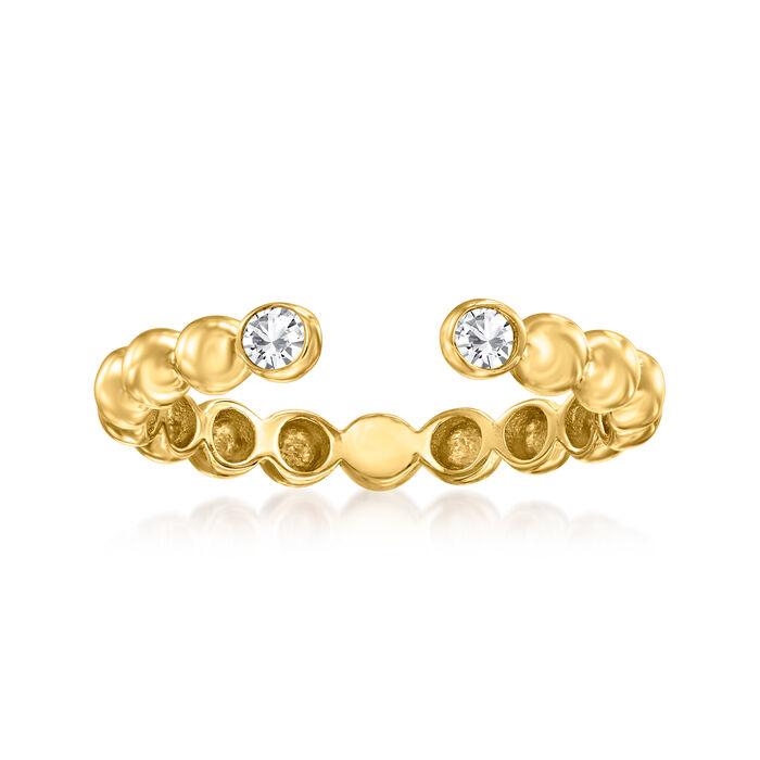 .10 ct. t.w. Bezel-Set Diamond Open-Space Ring in 10kt Yellow Gold