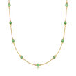 2.20 ct. t.w. Emerald Station Necklace in 18kt Gold Over Sterling