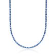 19.80 ct. t.w. Tanzanite Tennis Necklace in Sterling Silver
