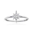 .10 ct. t.w. Diamond North Star Ring in Sterling Silver