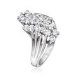 C. 1990 Vintage 1.50 ct. t.w. Diamond Cluster Ring in 14kt White Gold