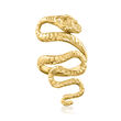 Italian 18kt Gold Over Sterling Snake Ring