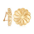 Italian 18kt Yellow Gold Pinwheel Clip-On Earrings