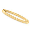 10kt Yellow Gold Leaf-Pattern Bangle Bracelet
