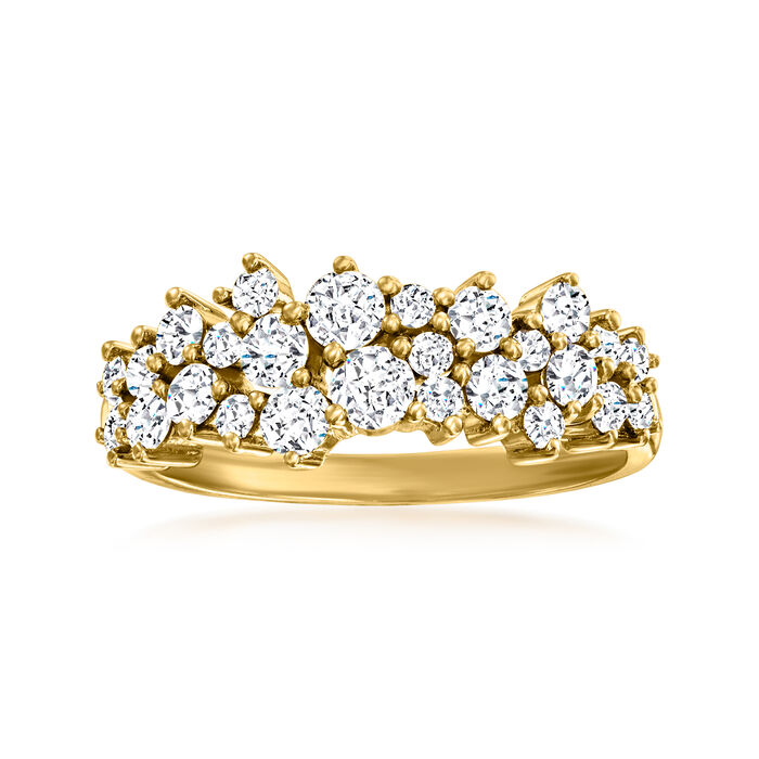 1.00 ct. t.w. Diamond Cluster Ring in 14kt Yellow Gold