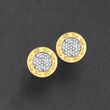 .10 ct. t.w. Diamond Circle Stud Earrings in 18kt Gold Over Sterling