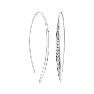1.15 ct. t.w. Diamond Graduated Linear Drop Earrings in 14kt White Gold