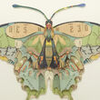 &quot;Papillon&quot; Set of 4 Butterfly Paper Collage Wall Art