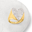 1.00 ct. t.w. Diamond Heart Ring in 14kt Yellow Gold