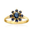 C. 1980 Vintage .50 ct. t.w. Sapphire Ring in 14kt Yellow Gold