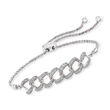 .56 ct. t.w. Diamond Chain-Link Bolo Bracelet in Sterling Silver