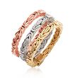 14kt Tri-Colored Gold Jewelry Set: Three Byzantine Rings