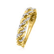 .10 ct. t.w. Diamond Curb-Link Ring in 10kt Yellow Gold