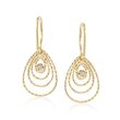 Roberto Coin &quot;Mauresque&quot; 18kt Yellow Gold Earrings with Diamond Accents