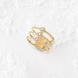 .25 ct. t.w. Diamond Three-Row Ring in 14kt Yellow Gold