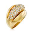 C. 1980 Vintage 1.75 ct. t.w. Pave Diamond Dome Ring in 18kt Yellow Gold