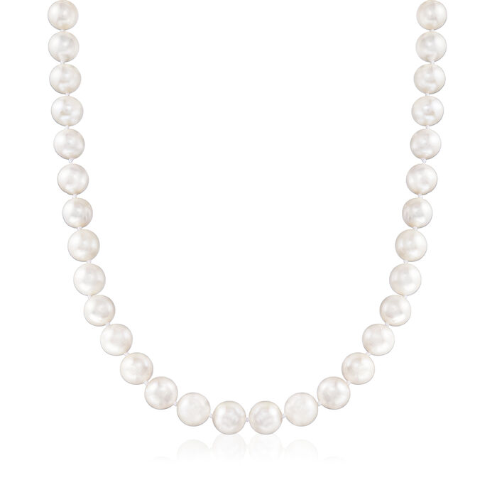 10-11mm Cultured Pearl Necklace with Sterling Silver Magnetic Clasp