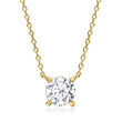 1.00 Carat Lab-Grown Diamond Solitaire Necklace in 18kt Gold Over Sterling