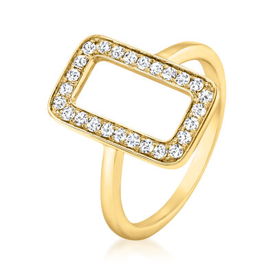 .30 ct. t.w. Diamond Rectangle Ring in 14kt Yellow Gold