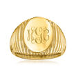 Italian 14kt Yellow Gold Personalized Signet Ring