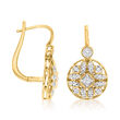 .50 ct. t.w. Diamond Vintage-Style Drop Earrings in 18kt Gold Over Sterling