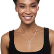 2.25 ct. t.w. Diamond Lariat-Style Necklace in 18kt White Gold 17-inch