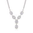 5.20 ct. t.w. CZ Y-Necklace in Sterling Silver