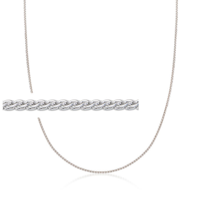 Italian 1mm Sterling Silver Adjustable Wheat-Chain Necklace