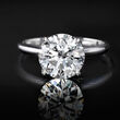 3.00 Carat Lab-Grown Diamond Solitaire Ring in Platinum