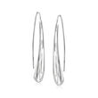 Sterling Silver Curved Drop Earrings