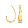14kt Yellow Gold J-Hoop Earring Jackets 