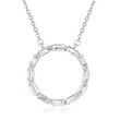 .70 ct. t.w. Diamond Eternity Circle Necklace in 14kt White Gold