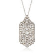 C. 1970 Vintage 2.50 ct. t.w. Diamond Filigree Pendant Necklace in Platinum