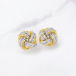 .50 ct. t.w. Diamond Love Knot Earrings in 14kt Yellow Gold