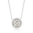 .43 ct. t.w. Diamond Cluster Necklace in 14kt White Gold