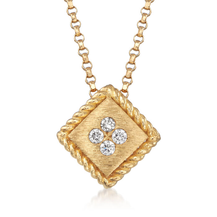 Roberto Coin &quot;Palazzo Ducale&quot; Diamond-Accented 18kt Yellow Gold Necklace