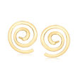 14kt Yellow Gold Spiral Earrings