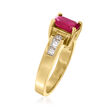 1.70 Carat Ruby and .42 ct. t.w. Diamond Ring in 14kt Yellow Gold