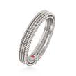 Roberto Coin &quot;Symphony Barocco&quot; 18kt White Gold Four-Row Ring