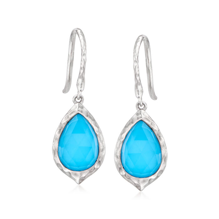 Gabriel Designs Turquoise Doublet Earrings in Sterling Silver