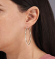 2.5mm 14kt White Gold Hoop Earrings