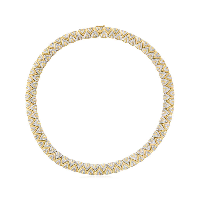 2.00 ct. t.w. Diamond Collar Necklace in 18kt Gold Over Sterling