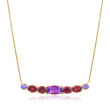 3.90 ct. t.w. Multi-Gemstone Necklace in 14kt Yellow Gold