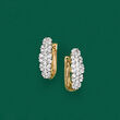 1.00 ct. t.w. Diamond Huggie Hoop Earrings in 14kt Yellow Gold
