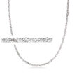 Italian 4mm Sterling Silver Singapore Chain Necklace