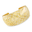 Italian Diamond Cut Multi-Faceted Cuff Bracelet in 18kt Yellow Gold Over Sterling Silver