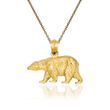 14kt Yellow Gold Bear Pendant Necklace