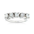 C. 1980 Vintage 1.25 ct. t.w. Diamond Five-Stone Ring in 14kt White Gold